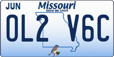 MO license plate OL2V6C
