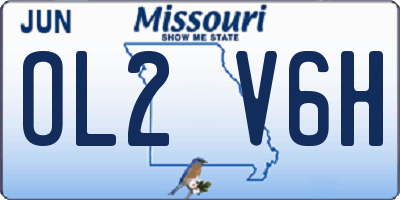 MO license plate OL2V6H