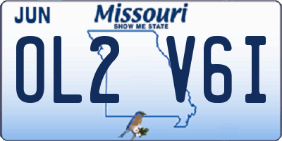 MO license plate OL2V6I