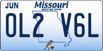 MO license plate OL2V6L