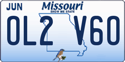 MO license plate OL2V6O