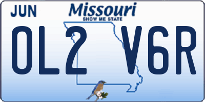 MO license plate OL2V6R