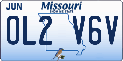 MO license plate OL2V6V