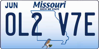 MO license plate OL2V7E