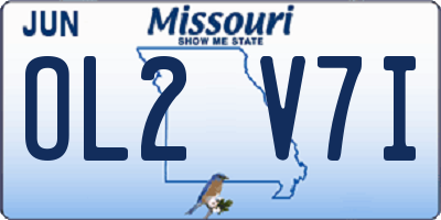 MO license plate OL2V7I
