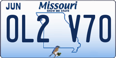 MO license plate OL2V7O