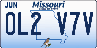 MO license plate OL2V7V