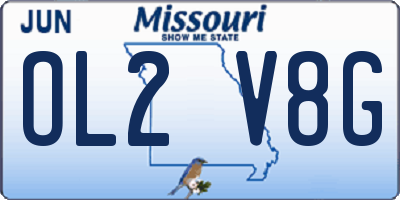 MO license plate OL2V8G