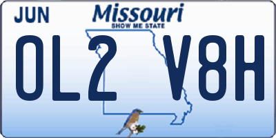 MO license plate OL2V8H