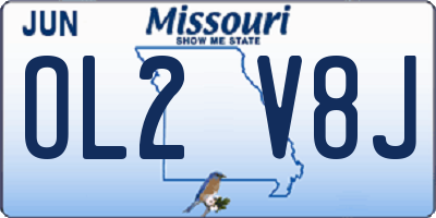 MO license plate OL2V8J