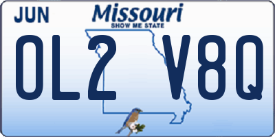 MO license plate OL2V8Q