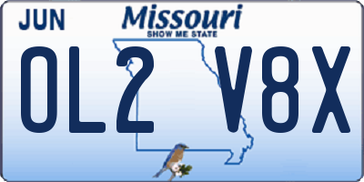 MO license plate OL2V8X