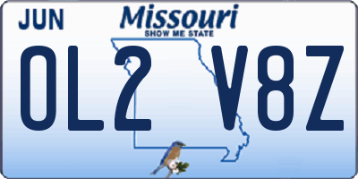 MO license plate OL2V8Z