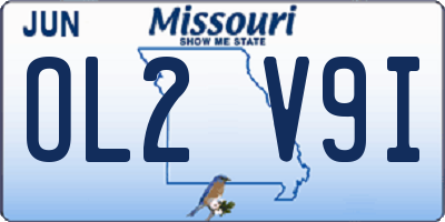 MO license plate OL2V9I