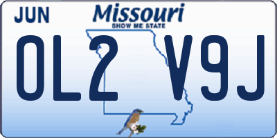 MO license plate OL2V9J
