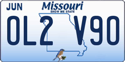 MO license plate OL2V9O