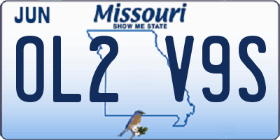 MO license plate OL2V9S