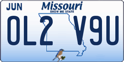 MO license plate OL2V9U