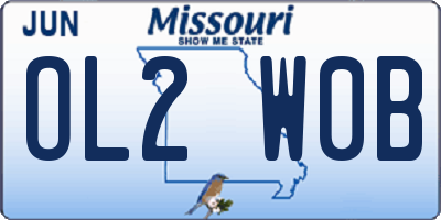 MO license plate OL2W0B