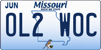 MO license plate OL2W0C