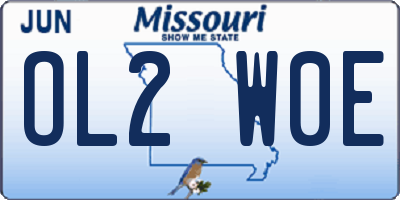 MO license plate OL2W0E