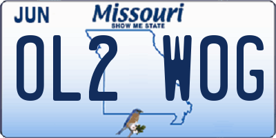 MO license plate OL2W0G