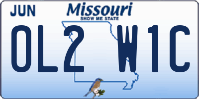 MO license plate OL2W1C