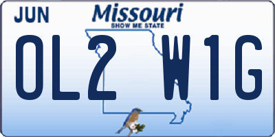 MO license plate OL2W1G