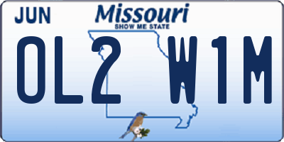 MO license plate OL2W1M