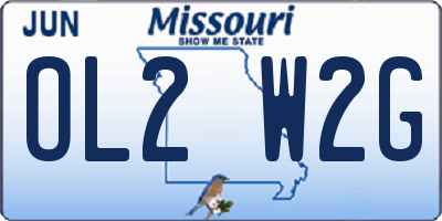 MO license plate OL2W2G