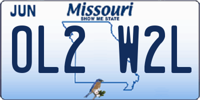 MO license plate OL2W2L