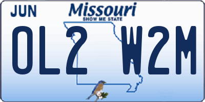 MO license plate OL2W2M