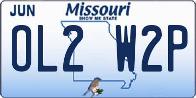 MO license plate OL2W2P