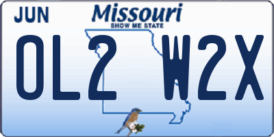 MO license plate OL2W2X