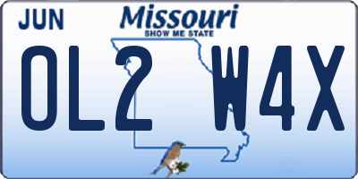 MO license plate OL2W4X