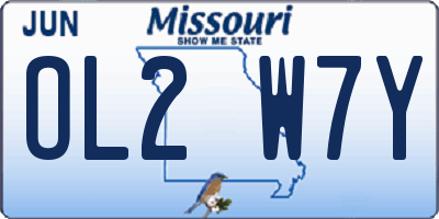 MO license plate OL2W7Y