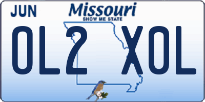 MO license plate OL2X0L