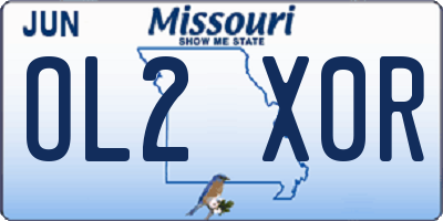 MO license plate OL2X0R