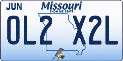 MO license plate OL2X2L
