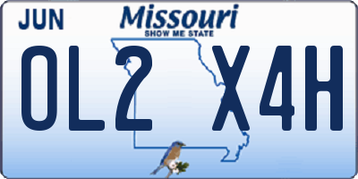 MO license plate OL2X4H