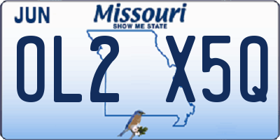 MO license plate OL2X5Q