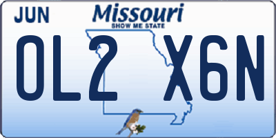 MO license plate OL2X6N