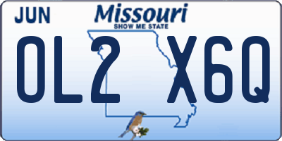 MO license plate OL2X6Q