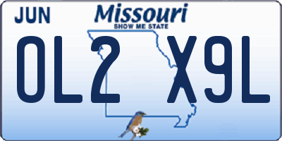 MO license plate OL2X9L