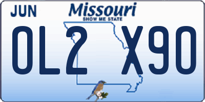 MO license plate OL2X9O