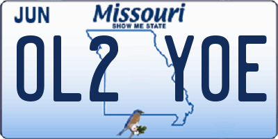 MO license plate OL2Y0E