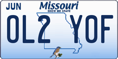 MO license plate OL2Y0F
