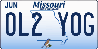 MO license plate OL2Y0G