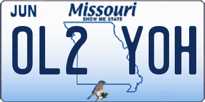 MO license plate OL2Y0H