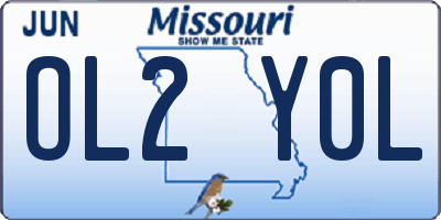 MO license plate OL2Y0L